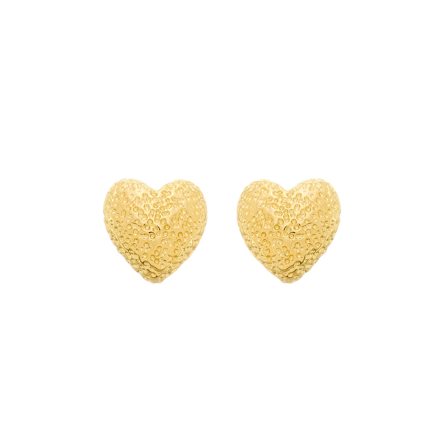 Brinco Dourado de Coração Irregular
