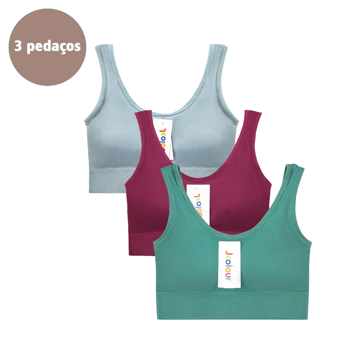 Free Shipping 3 Jcolour Solid Color Solid Sports Bra Sports Bra for Women