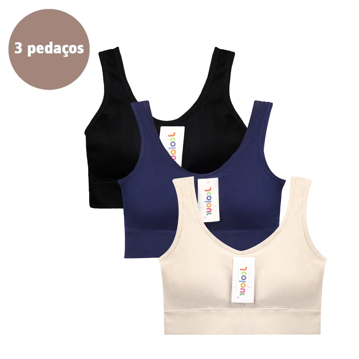 Free Shipping 3 Jcolour Solid Color Solid Sports Bra Sports Bra for Women