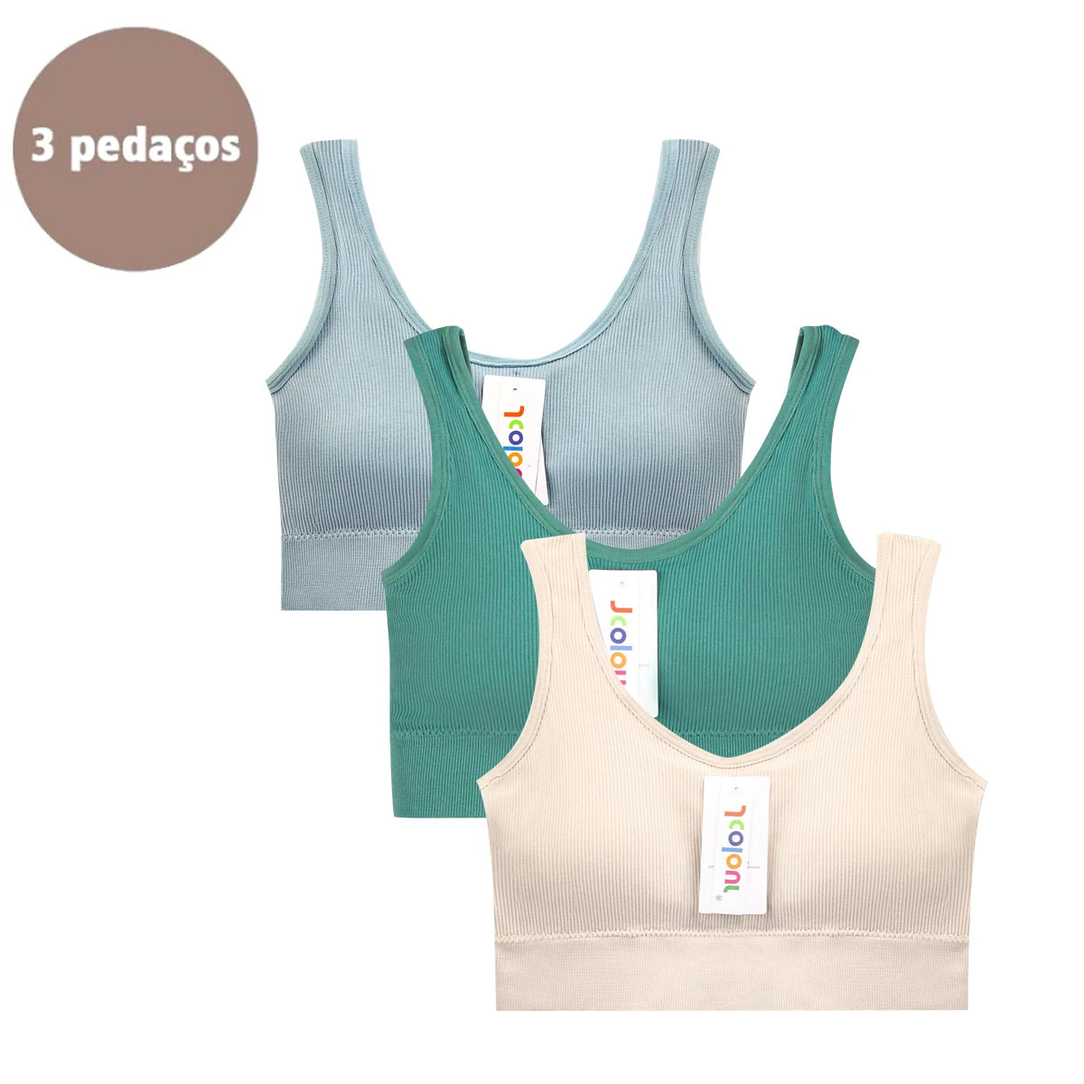 Free Shipping 3 Jcolour Solid Color Solid Sports Bra Sports Bra for Women