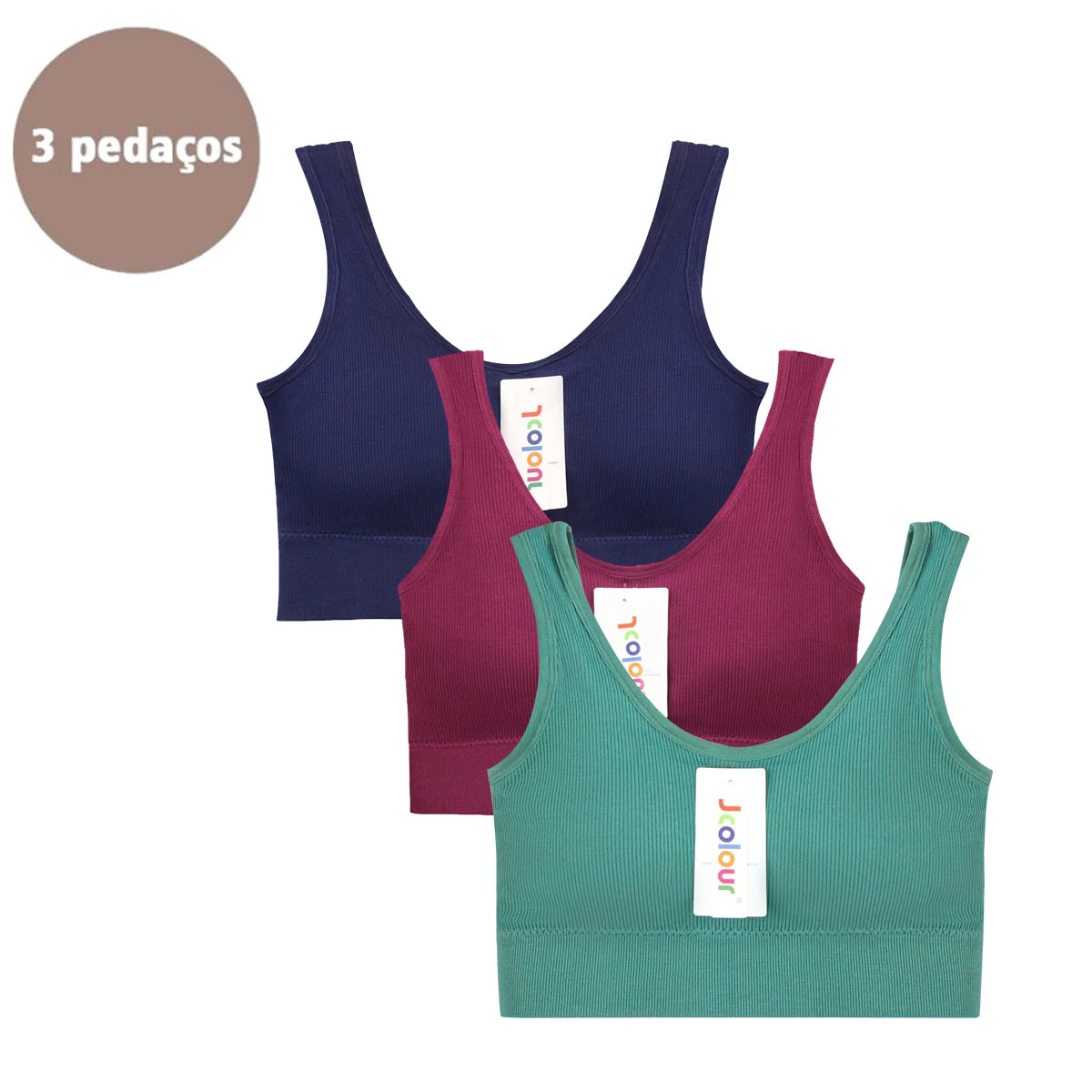 Free Shipping 3 Jcolour Solid Color Solid Sports Bra Sports Bra for Women