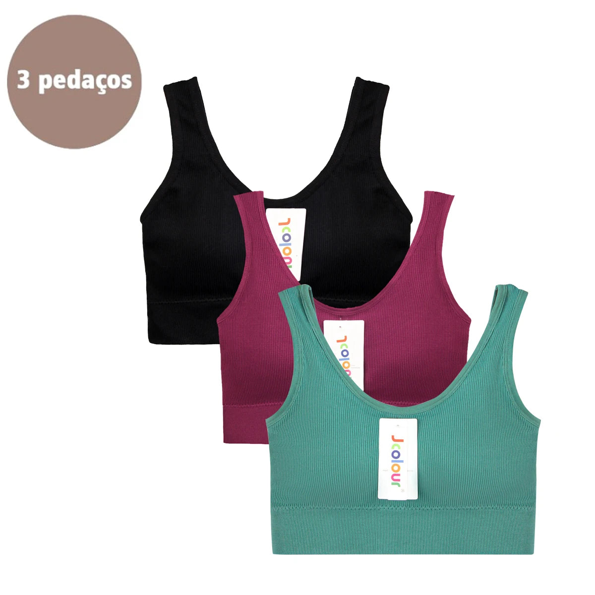 Free Shipping 3 Jcolour Solid Color Solid Sports Bra Sports Bra for Women