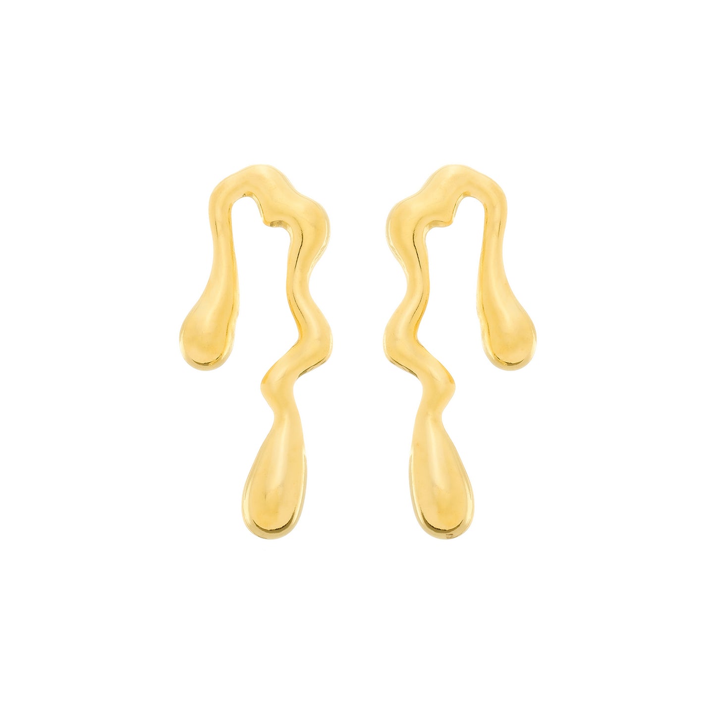Brinco Dourado Orgânico de Gota