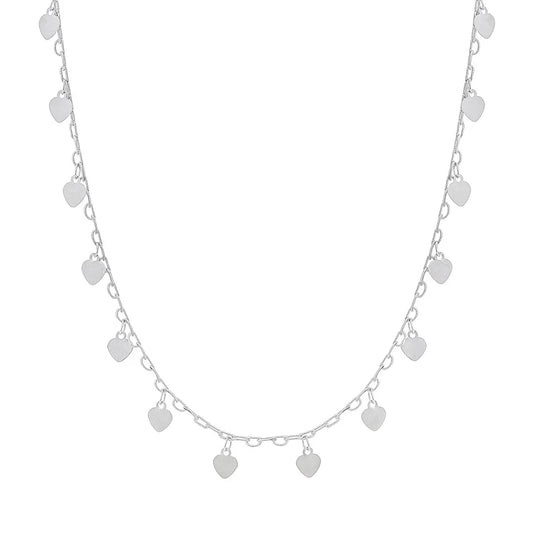 Colar de Corações em Prata 925