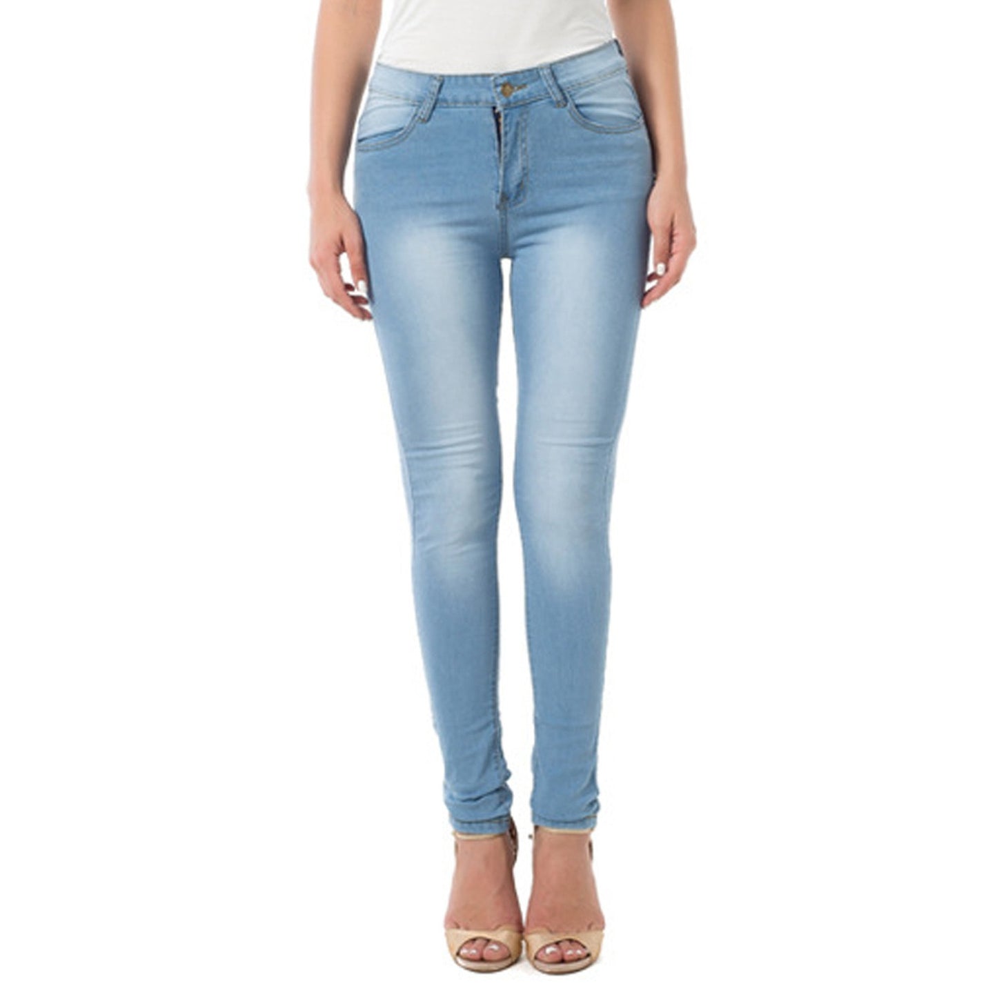 Women Regular Pants Slim Plus Size Mid  Waist Gradient Long Jeans Denim Pencil Pants Denim Trousers Vintage Streetwear 2023
