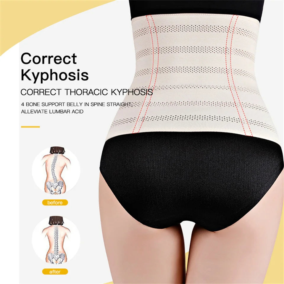 Women's Underwear Mesh Breathable Waist Trainer Shapers Original Colombian Abdomen Control Girdles Woman Steel Bones Shapewear