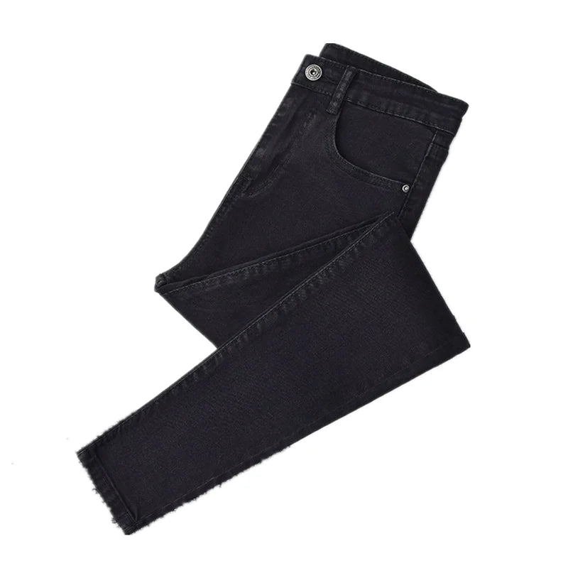 Light Wa Bell Bot Jeans Women's High Waist Slimming Versatile Drapey Floor Length Pants Spring Autumn Small Size