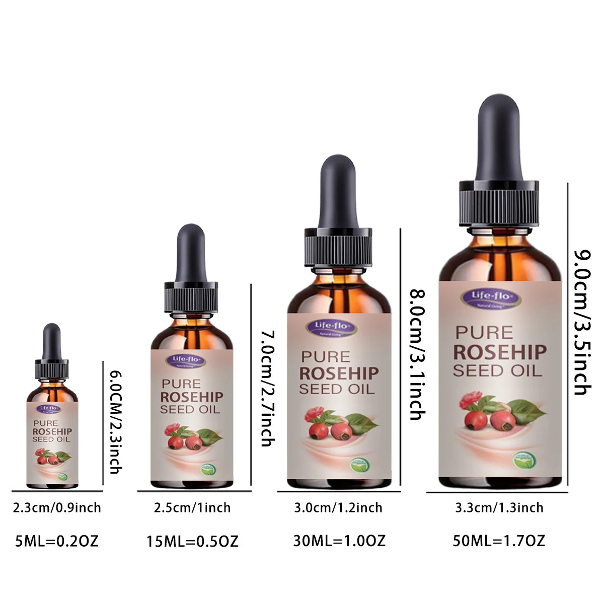 5ML/15ML/30ML/50ML/óleo de semente de rosa mosqueta pura reparação óleo de essência hidratante