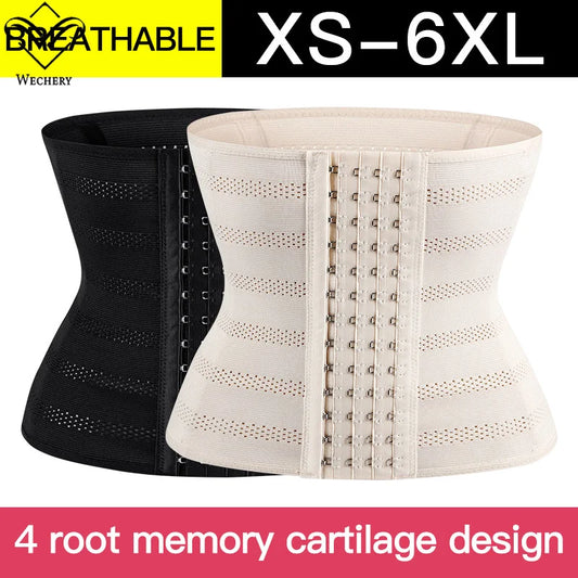 Women's Underwear Mesh Breathable Waist Trainer Shapers Original Colombian Abdomen Control Girdles Woman Steel Bones Shapewear