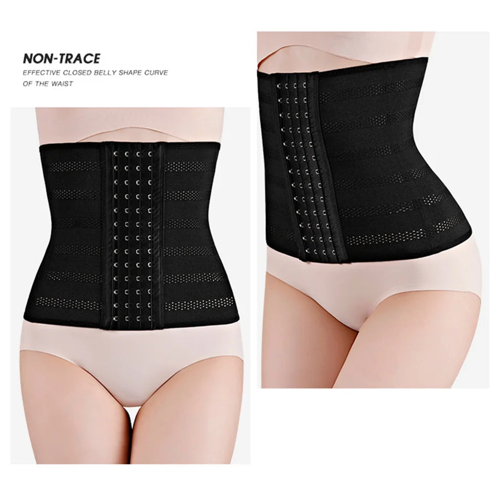 Women's Underwear Mesh Breathable Waist Trainer Shapers Original Colombian Abdomen Control Girdles Woman Steel Bones Shapewear
