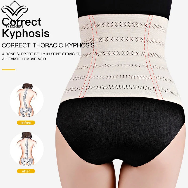 Women's Underwear Mesh Breathable Waist Trainer Shapers Original Colombian Abdomen Control Girdles Woman Steel Bones Shapewear